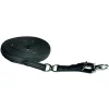 Waldhausen Longeerlijn Gurtband Met Draaihaak - Rijbenodigdheden - 7.7 m Zwart Met Draaihaak