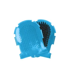 Waldhausen Poetshandschoen Met Borstel 2cm - Paardenverzorging - 18x12 cm Azure Met Borstel
