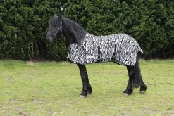 Waldhausen Vliegendeken Zebra Zwart&Wit - Paardendekens