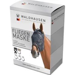 Waldhausen Vliegenmasker Zonder Oren Zwart - Anti insect