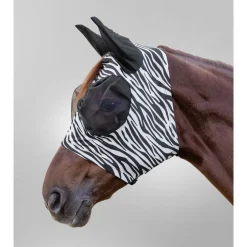 Waldhausen Vliegenmasker Puck Zebra - Anti insect - Zwart Wit Print Extra Full