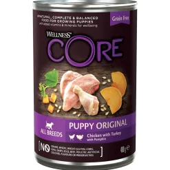 Wellness Core Grain Free 95 Puppy - Hondenvoer - Kip Kalkoen Pompoen 400 g