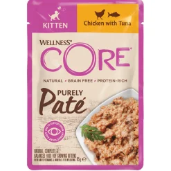 Wellness Core Purely Pate Kitten - Kattenvoer - Kip Tonijn Eend 85 g