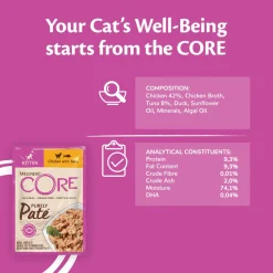 Wellness Core Purely Pate Kitten - Kattenvoer - Kip Tonijn Eend 85 g