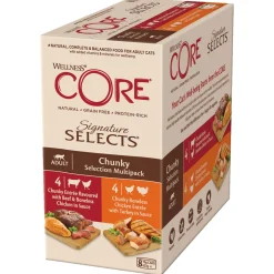 Wellness Core Signature Selects Chunky Multi-Pack - Kattenvoer - Mix 8x79 g