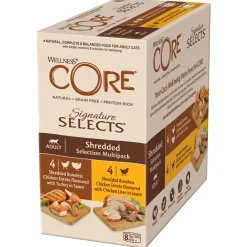 Wellness Core Signature Selects Shredded Multi-Pack - Kattenvoer - Mix 8x79 g