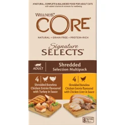 Wellness Core Signature Selects Shredded Multi-Pack - Kattenvoer - Mix 8x79 g