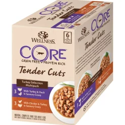 Wellness Core Tender Cuts Turkey Selection - Kattenvoer - Kalkoen 6x85 g