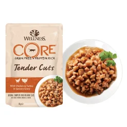 Wellness Core Tender Cuts Turkey Selection - Kattenvoer - Kalkoen 6x85 g