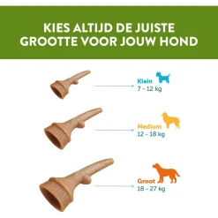 Whimzees Antler Stazak - Hondensnacks - 6 stuks Large