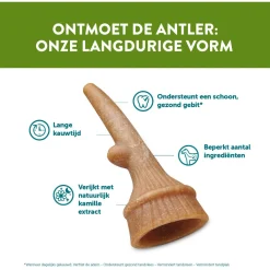 Whimzees Antler Stazak - Hondensnacks - 12 stuks Medium