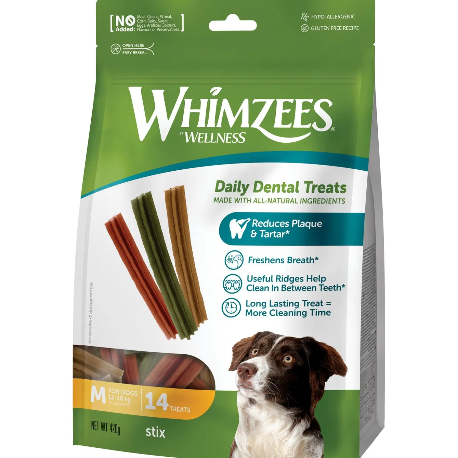 Whimzees Stix Stazak - Hondensnacks - Denta 14 stuks Medium