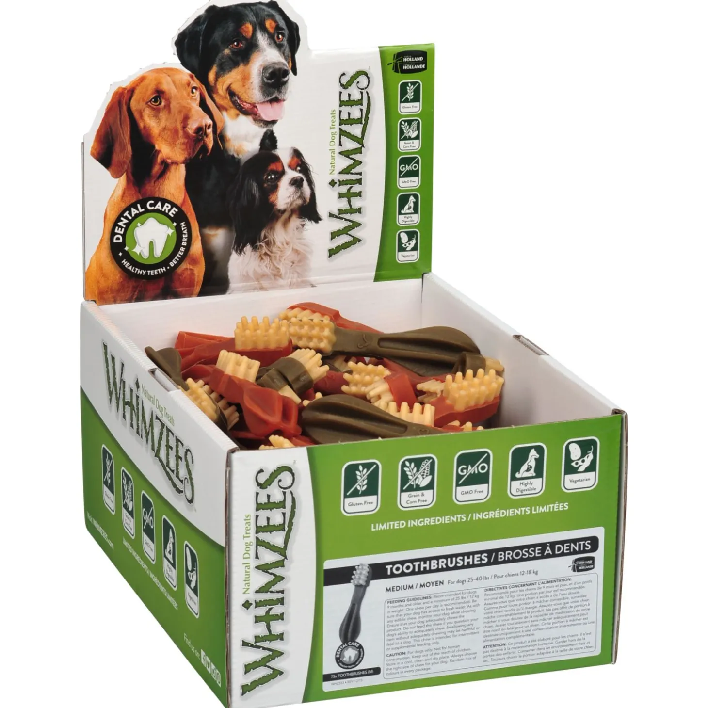 Whimzees Tandenborstel - Hondensnacks - Denta 11.4 cm Medium