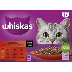 Whiskas 1+ Classic Selectie In Saus Maaltijdzakjes Multipack - Kattenvoer - 24x85 g
