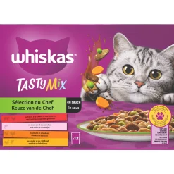 Whiskas 1+ Keuze Van De Chef In Saus Maaltijdzakjes Multipack - Kattenvoer - 12x85 g