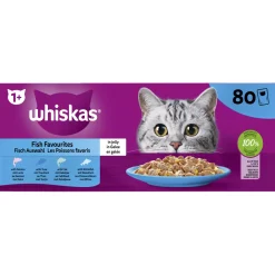 Whiskas 1+ Selectie In Gelei Maaltijdzakjes Multipack - Kattenvoer - Vis 80x85 g