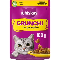 Whiskas Crunch - Verwensnacks - Kip Eend Kalkoen 100 g