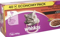 Whiskas Multipack Maaltijdzakjes Adult Vlees Groente - Kattenvoer - 40x100 g