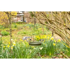 Wildbird Hangende Voer- En Waterschaal Set - Vogel - Voerbak- Drinkbak - Groen