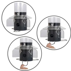 Wildbird Leto Kleine Vogel Feeder - Voersilo - Ø27x43 cm Zwart