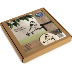 Wildbird Metal Bird Roodborst - Tuindecoratie - Zwart