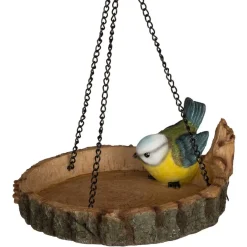 Wildbird Pimpelmees Op Hangende Voederschaal - Voerbak - Ø19x9 cm