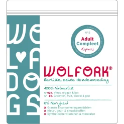 Wolfork №5 Adult Compleet Kipvrij - Diepvriesvoer - Kalkoen Lam Rund 1.8 kg Kipvrij
