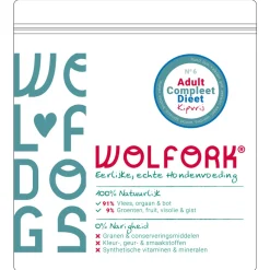 Wolfork №6 Adult Dieet Compleet Kipvrij - Diepvriesvoer - Rund Lam Kalkoen 1.8 kg Kipvrij