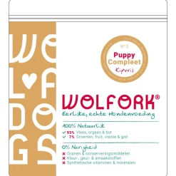 Wolfork №2 Puppy Compleet Kipvrij - Diepvriesvoer - Rund Kalkoen Lam 850 g Kipvrij