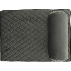 Wooff Boxspring Met Hoofdkussen - Hondenmatras - 75x55x28 cm Antraciet Medium