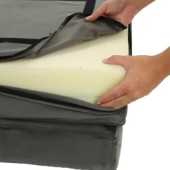 Wooff Boxspring Met Hoofdkussen - Hondenmatras - 75x55x28 cm Antraciet Medium