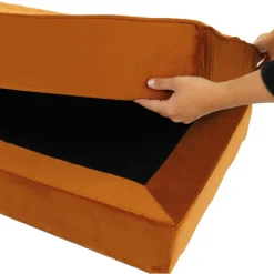 Wooff Boxspring Met Hoofdkussen - Hondenmatras - 75x55x28 cm Koper Medium