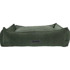 Wooff Cocoon Rib Velours Olijfgroen - Hondenmand