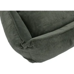 Wooff Cocoon Rib Velours Olijfgroen - Hondenmand