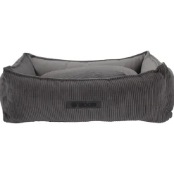Wooff Cocoon Rib Velours Antraciet - Hondenmand