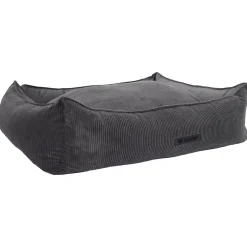Wooff Cocoon Rib Velours Antraciet - Hondenmand