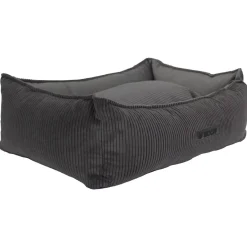 Wooff Cocoon Rib Velours Antraciet - Hondenmand