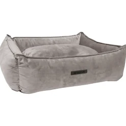 Wooff Cocoon Velours - Hondenkussen - 60x40x18 cm Grijs Small