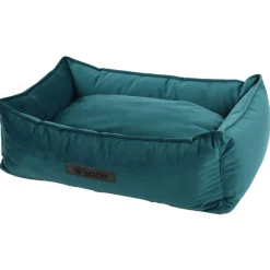 Wooff Mand Cocoon Velours Petrol - Hondenmand