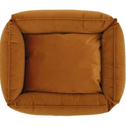 Wooff Mand Cocoon Velours Koper - Hondenmand