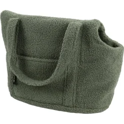 Wooff Transport Bag Teddy - Hondendraagtas - 55x40x32 cm Olijfgroen