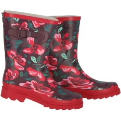 Xq Footwear Dames Regenlaars Riem Rubber Rood - Laarzen