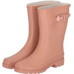 Xq Footwear Dames Regenlaars Riem Rubber Pink - Laarzen