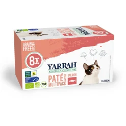 Yarrah Bio Kat Alu Paté Multipack - Kattenvoer - Zalm 8x100 g