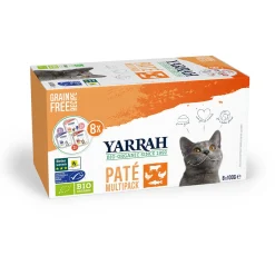 Yarrah Bio Kat Mult-Pack Alu Kuip - Kattenvoer - 8x100 g