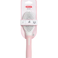 Zolux Anah Cat Borstel - Kattenvachtborstel - 5.5x3.5x21 cm Pink Wit For Cat. Medium And Long Coats