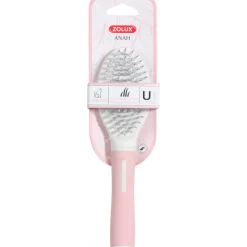 Zolux Anah Cat Borstel - Kattenvachtborstel - 5.5x3.5x21 cm Pink Wit For Cat. Medium And Long Coats