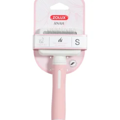 Zolux Anah Cat Retro Slicker Small - Kattenvachtborstel - 7.3x3.3x16.5 cm Pink Wit S