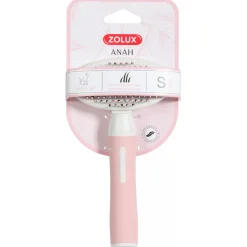 Zolux Anah Cat Soft Retro Slicker Small - Kattenvachtborstel - 9x5.5x16.7 cm Pink Wit For Cat. Medium And Long Coats S