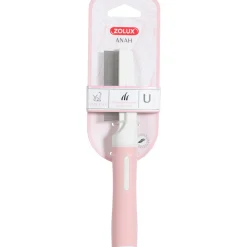 Zolux Anah Cat Vlooienkam - Kattenvachtkam - 19.8x3.2x2.5 cm Pink Wit For Cat. All Coat Types